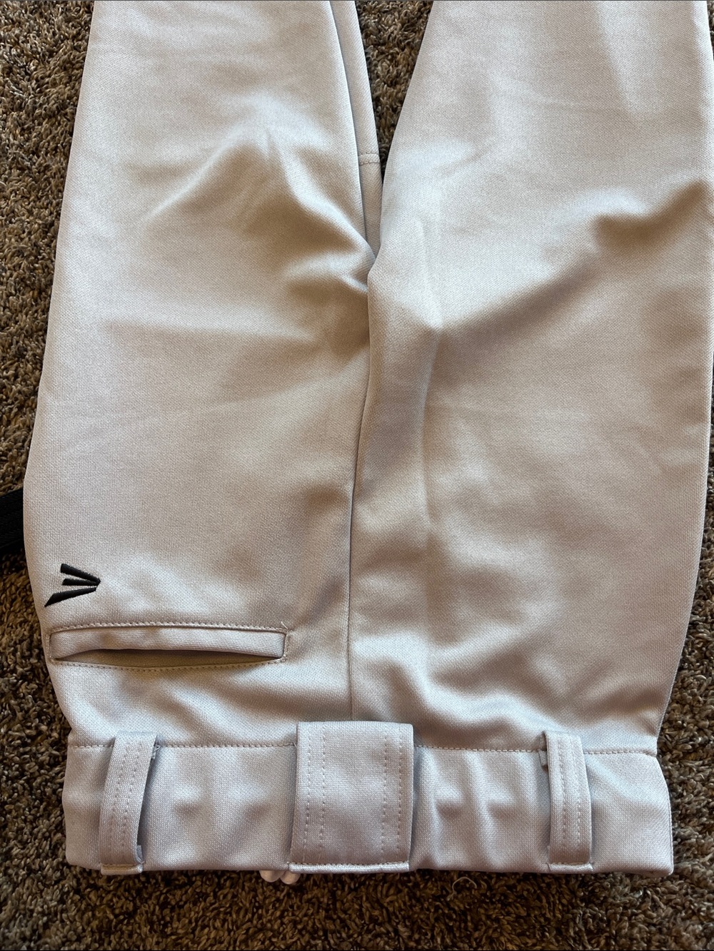 Kids Neutral gray baseball Pants with black belt - Picture 6 of 14